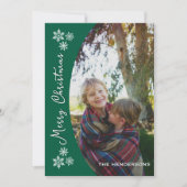 Snow Dayz Photo Collage Carte de Noël | Green (Devant)