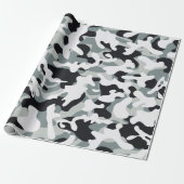 Snow Dust Camouflage Cadeaupapier (Uitgerold)