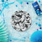 Snow Dust Camouflage Papieren Bordje (Feest)