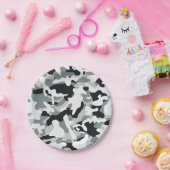 Snow Dust Camouflage Papieren Bordje (Feest)