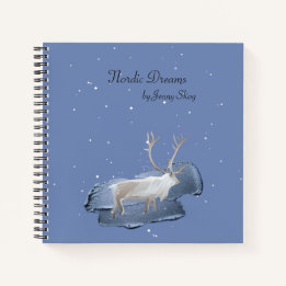 Snow Elk Dusty Blue Notitieboek