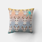 Snow Elk Schattige Kawaii Pattern Kussen (Achterkant)