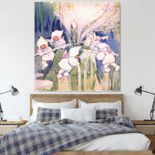 Snow Faeries Making Snow Canvas Afdruk (Insitu (Slaapkamer))