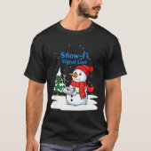 Snow-fi Signal Lost Funny Christmas Snowman Wifi T-shirt (Voorkant)