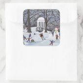 Snow Follies Vierkante Sticker (Tas)