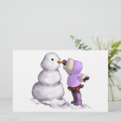 Snow Friend Briefpapier (Staand voorkant)