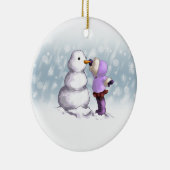Snow Friend Keramisch Ornament (Rechts)