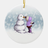 Snow Friend Keramisch Ornament (Voorkant)