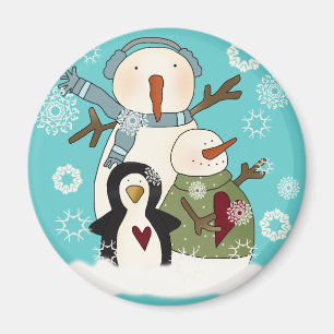 Snow Friends Holiday T-shirts en cadeautjes Magneet