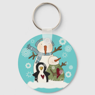 Snow Friends Holiday T-shirts en cadeautjes Sleutelhanger