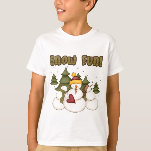Snow Fun Deux T-shirts et cadeaux (Devant)