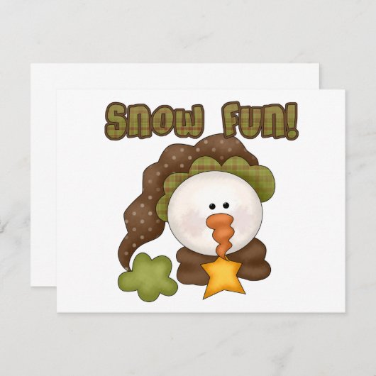 Snow Fun One T-shirts en cadeaus (Voorkant / Achterkant)