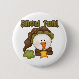 Snow Fun One T-shirts en cadeaus Ronde Button 5,7 Cm