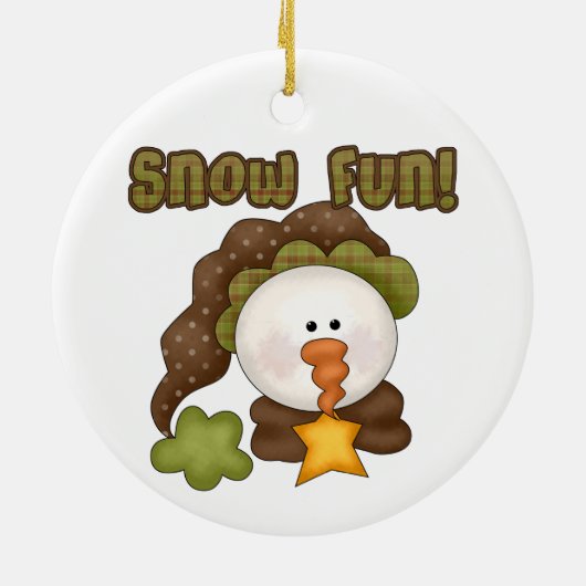 Snow Fun Sneeuwman Ornament (Achterkant)