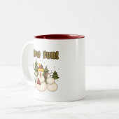 Snow Fun Twee T-shirts en cadeaus Tweekleurige Koffiemok (Voorkant links)