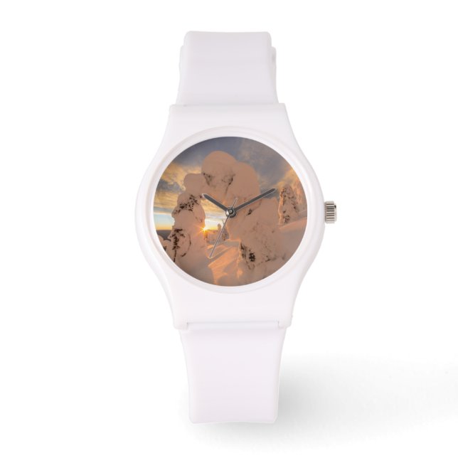 Snow Ghosts In The Whitefish Range Horloge (Voorkant)