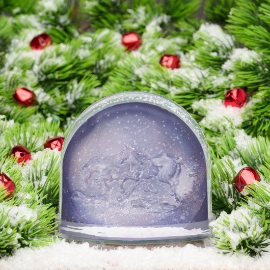 Snow Globe - Galloping Horses (Noël)
