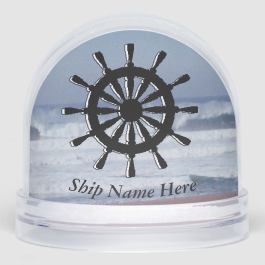 Snow Globe - Nautical Scene with Text Sneeuwbol (Voorkant)