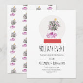 Snow Globe Noël fête DoodTree Invitation (Devant / Derrière)