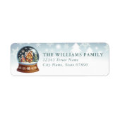 Snow Globe Return Address Labels (Voorkant)