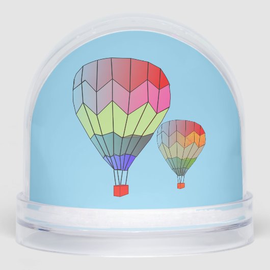 Snow Globe - Striped Hot Air Balloons (Avant)