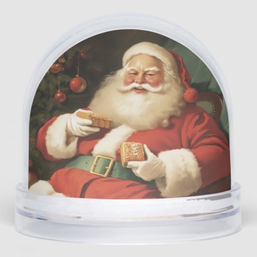 Snow Globe Vintage Santa Merry Christmas (Avant)