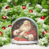 Snow Globe Vintage Santa Merry Christmas (Noël)