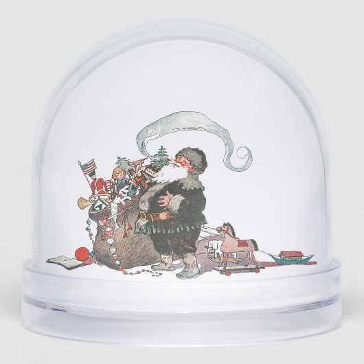 Snow Globe Vintage Santa Merry Christmas (Avant)
