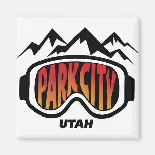 Snow Goggles Park City Utah Travel Ski souvenir Magneet