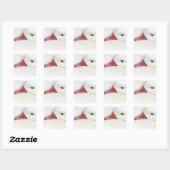 Snow Goose Chen caerulescens Vierkante Sticker (Vel)