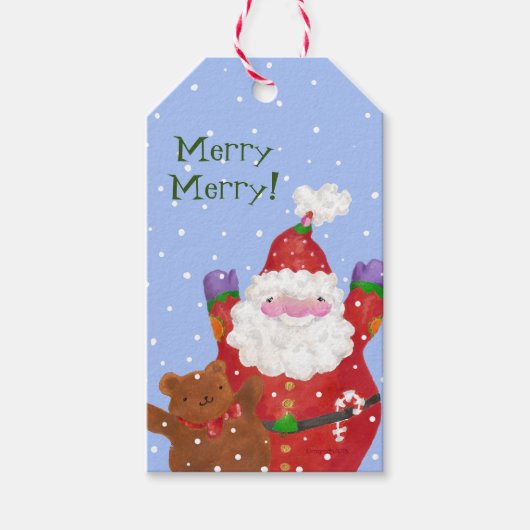 Snow Happy cadeau label Cadeaulabel (Voorkant)