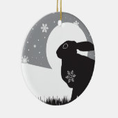 SNOW HARE KERAMISCH ORNAMENT (Rechts)