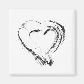 Snow Heart Magnet Magneet (Voorkant)