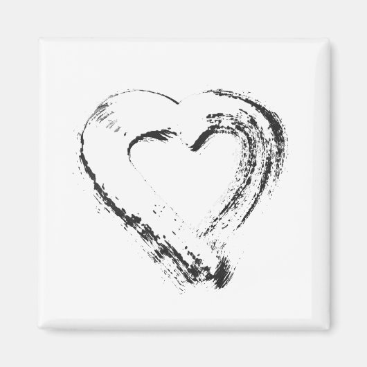 Snow Heart Magnet Magneet (Voorkant)