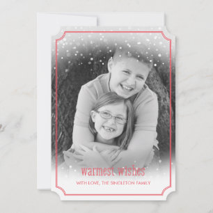 Snow Herfst Warmest Wishes Vakantie Fotokaart Feestdagenkaart
