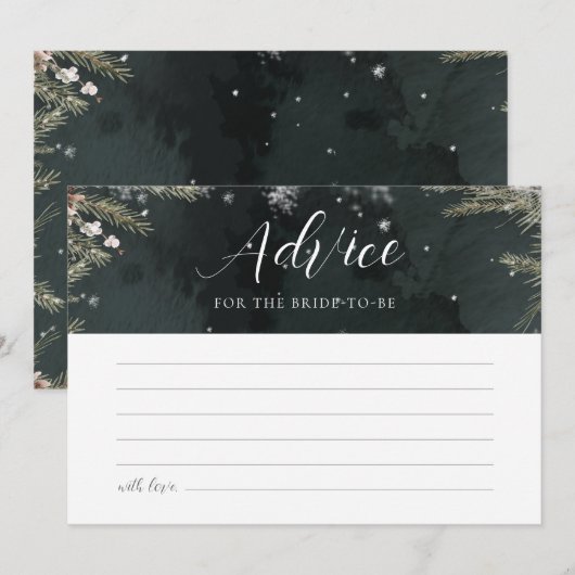 Snow In Love Advice Card Kaart (Voorkant / Achterkant)