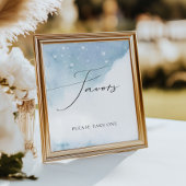 Snow in Love Blue Vrijgezellenfeest Favors Poster