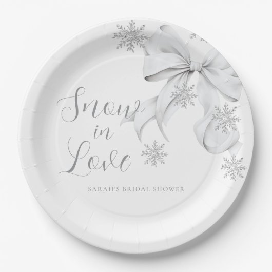 Snow in Love Papieren Bordje (Voorkant)
