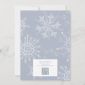 Snow in Love QR Snowflake Winter Vrijgezellenfeest Kaart (Achterkant)