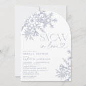 Snow in Love QR Snowflake Winter Vrijgezellenfeest Kaart (Voorkant)
