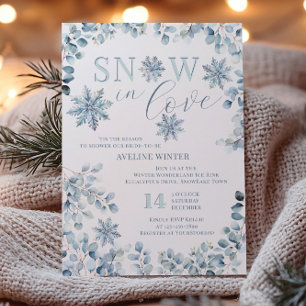 Snow in Love thema Winter Vrijgezellenfeest Kaart