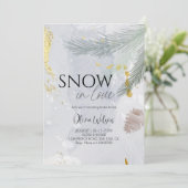 Snow in Love Winter Bridal Shower - Elegant Frost  Kaart (Staand voorkant)