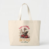 Snow Is Falling, Books Are Calling  Grote Tote Bag (Voorkant)