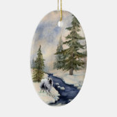 Snow Kees Porcelain Ornament (Rechts)