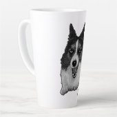 Snow‑Kissed Corgi Hello Latte Mok (Linkerhoek)