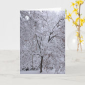 Snow-Laden-bomen Kaart (Gele Bloem)