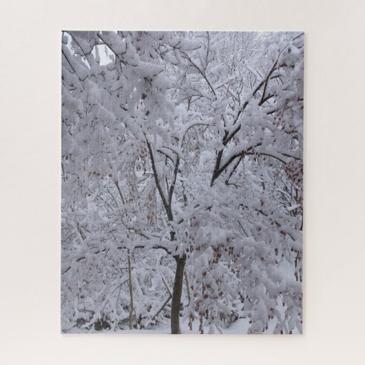 Snow-Laden-bomen Legpuzzel (Verticaal)