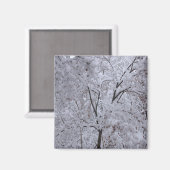 Snow-Laden Trees Magneet (Voorkant / Achterkant)