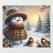Snow Lady Window Cling Raamsticker (Vel)