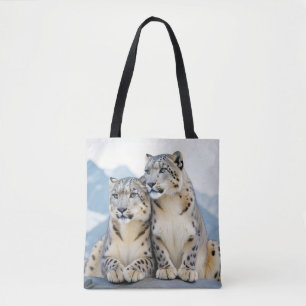 Snow Leopard Animal Natuur Wildlife Affectie Liefd Draagtas